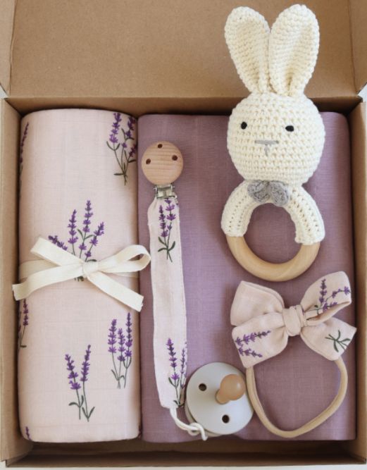 purple Newborn set ( lavender)| طقم مواليد لافندر 