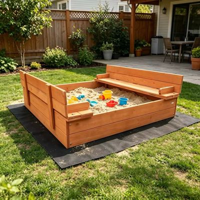 حوض رمل خشبي |wooden Sand Box حوض رمل خشبي |wooden Sand Box