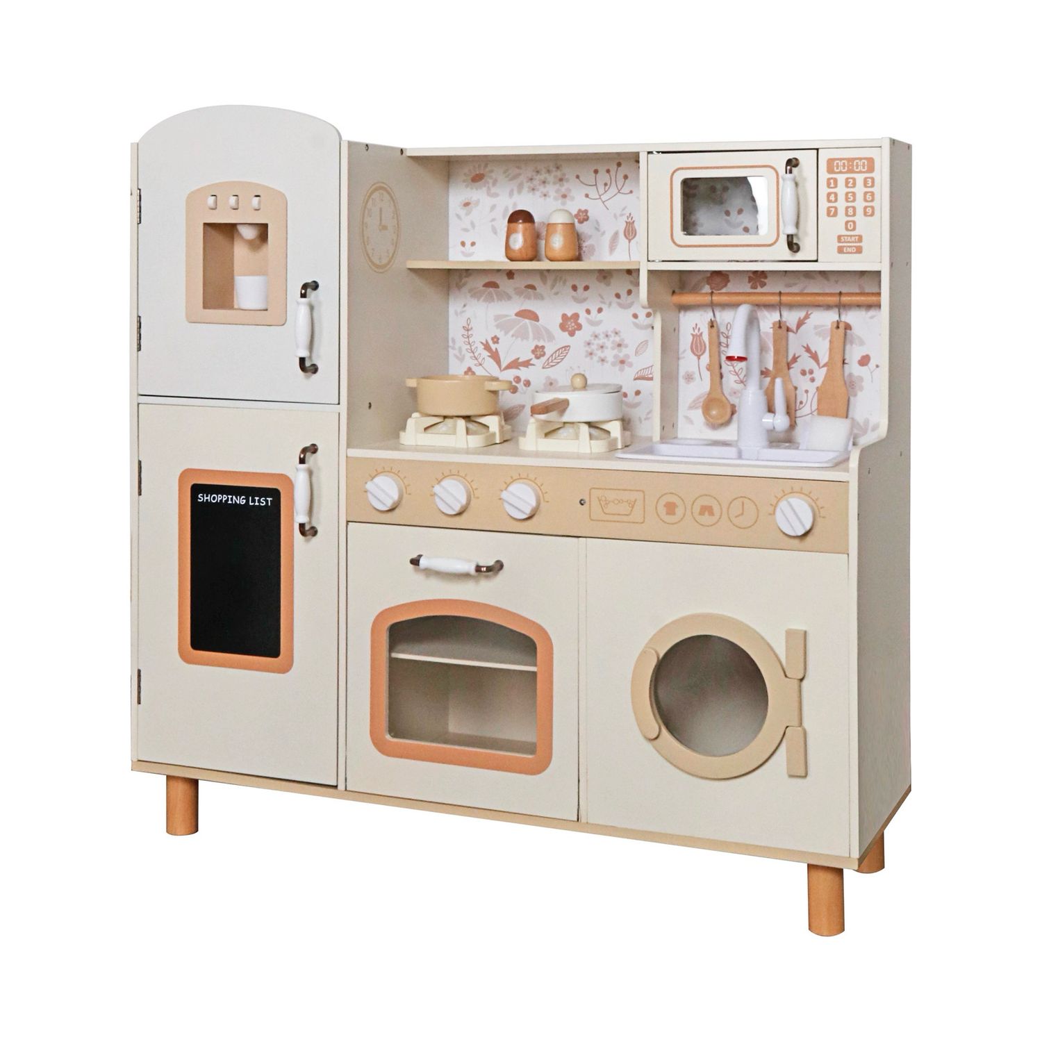 مطبخ خشبي تفاعلي متكامل | full set wooden interactive kitchen 