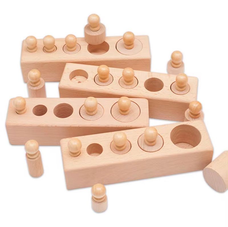 مجموعة الأسطوانات بمقبض تباين في الأحجام والأبعاد A set of cylinders with a handle, varying in size and dimensions | Montessori مجموعة الأسطوانات بمقبض تباين في الأحجام والأبعاد A set of cylinders with a handle, varying in size and dimensions | Montessori