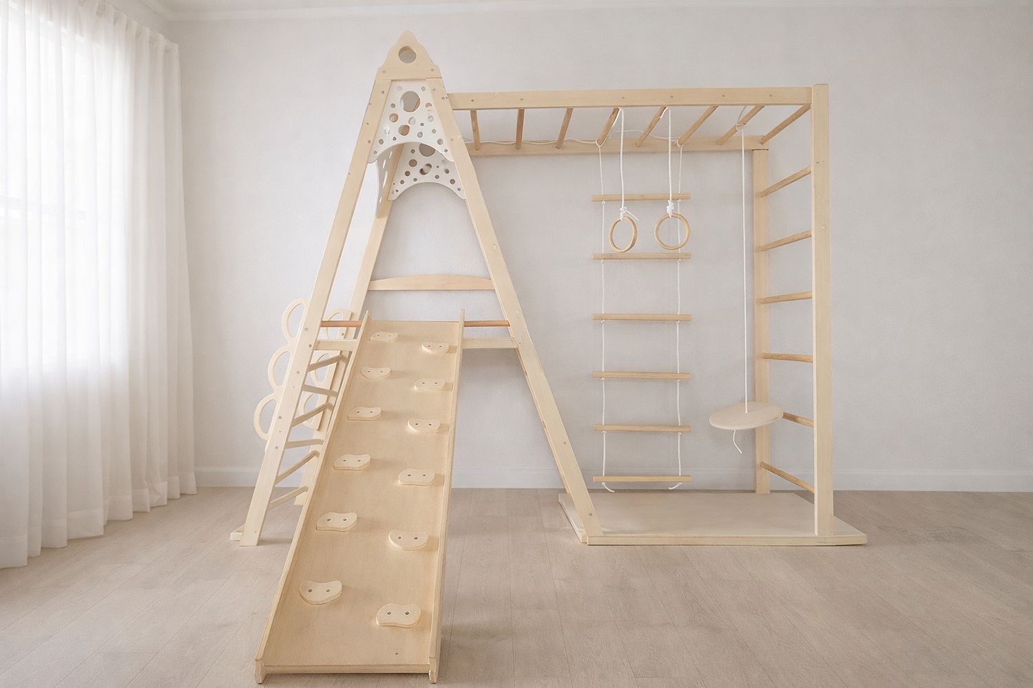 لعبة التسلق الخشبية| wooden claiming frame