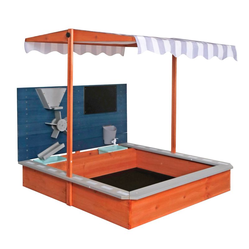 حوض رمل خشبي مع مضلة قابلة للتعديل | wooden sand box tent sandpit حوض رمل خشبي مع مضلة قابلة للتعديل | wooden sand box tent sandpit