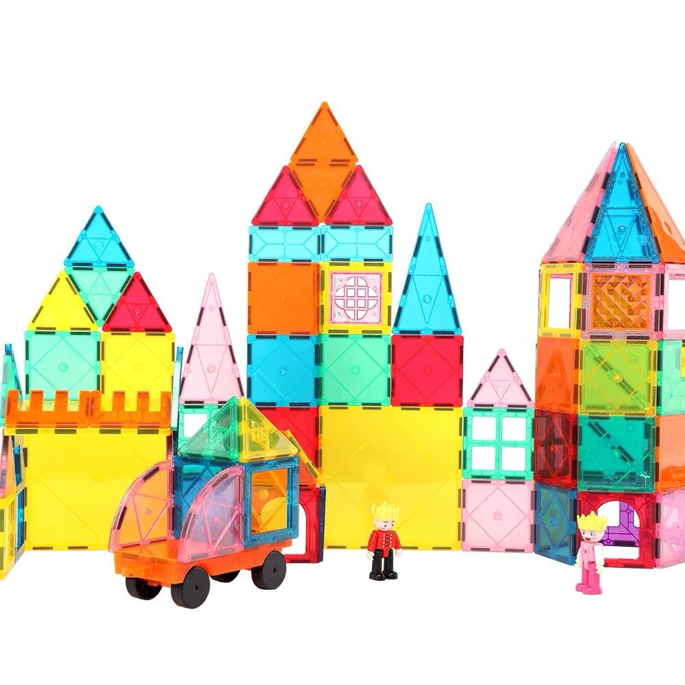 Magnetic tiles block | قطع البناء المغناطيسية مكعبات البناء 120 pcs /set