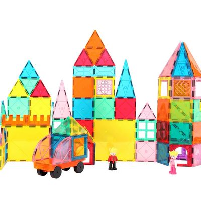 Magnetic tiles block | قطع البناء المغناطيسية مكعبات البناء 120 pcs /set