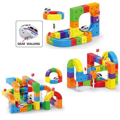 Magic track educational train toy blocks electric train | مسار القطار السحري مكعبات البناء القطار الكهربائي 81 pcs/set Magic track educational train toy blocks electric train | مسار القطار السحري مكعبات البناء القطار الكهربائي 81 pcs/set