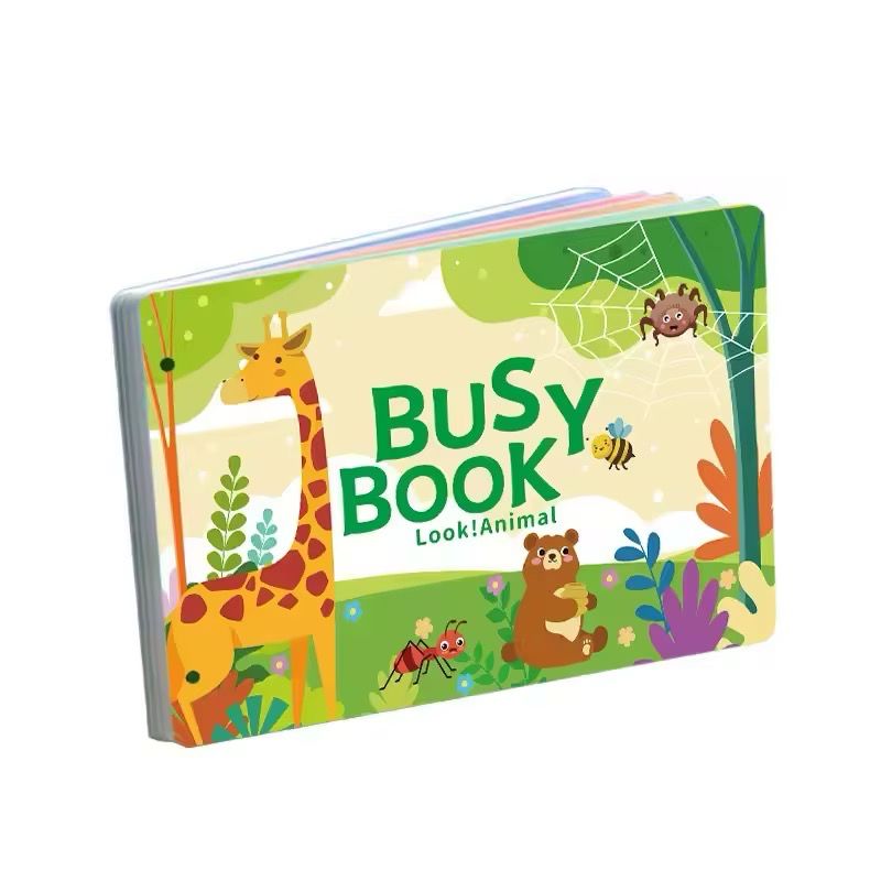 كتاب تعليمي للأطفال مع ملصقات قابلة لإعادة الأستخدام | Toddler Busy Book with Reusable Stickers