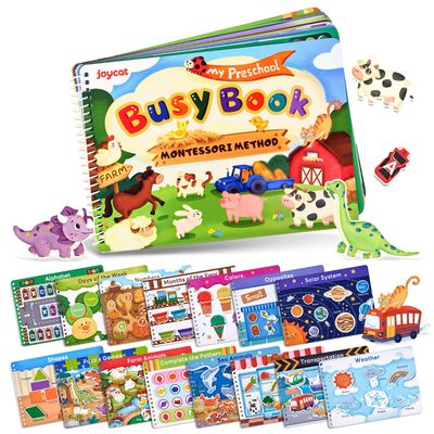كتاب تعليمي تفاعلي للأطفال مع ملصقات قابلة لإعادة الأستخدام | (Toddler Busy Book with Reusable Stickers Intractive كتاب تعليمي تفاعلي للأطفال مع ملصقات قابلة لإعادة الأستخدام | (Toddler Busy Book with Reusable Stickers Intractive