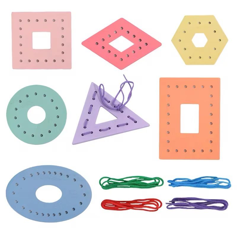 لعبة تمرير الخيوط وتطريز الأشكال خشبية | shape lacing and threading toy wooden لعبة تمرير الخيوط وتطريز الأشكال خشبية | shape lacing and threading toy wooden