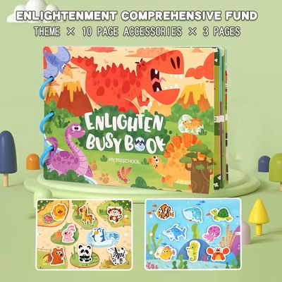 كتاب تعليمي تفاعلي للأطفال مع ملصقات قابلة لإعادة الأستخدام | (Toddler Busy Book with Reusable Stickers Intractive 