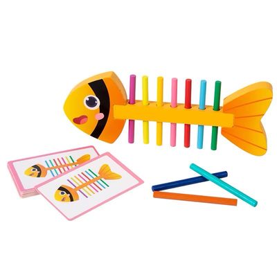 لعبة السمكة لمطابقة الألوان | Wooden Fishbone Color Matching Game لعبة السمكة لمطابقة الألوان | Wooden Fishbone Color Matching Game