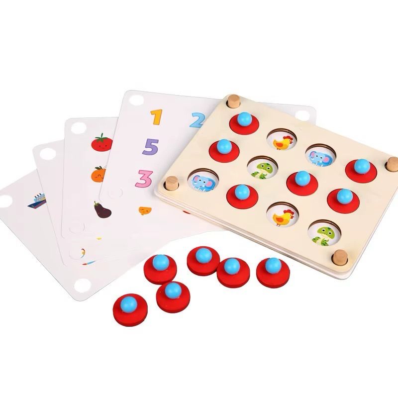 لعبة الذاكرة والمطابقة الخشبية | Wooden Memory Matching Game