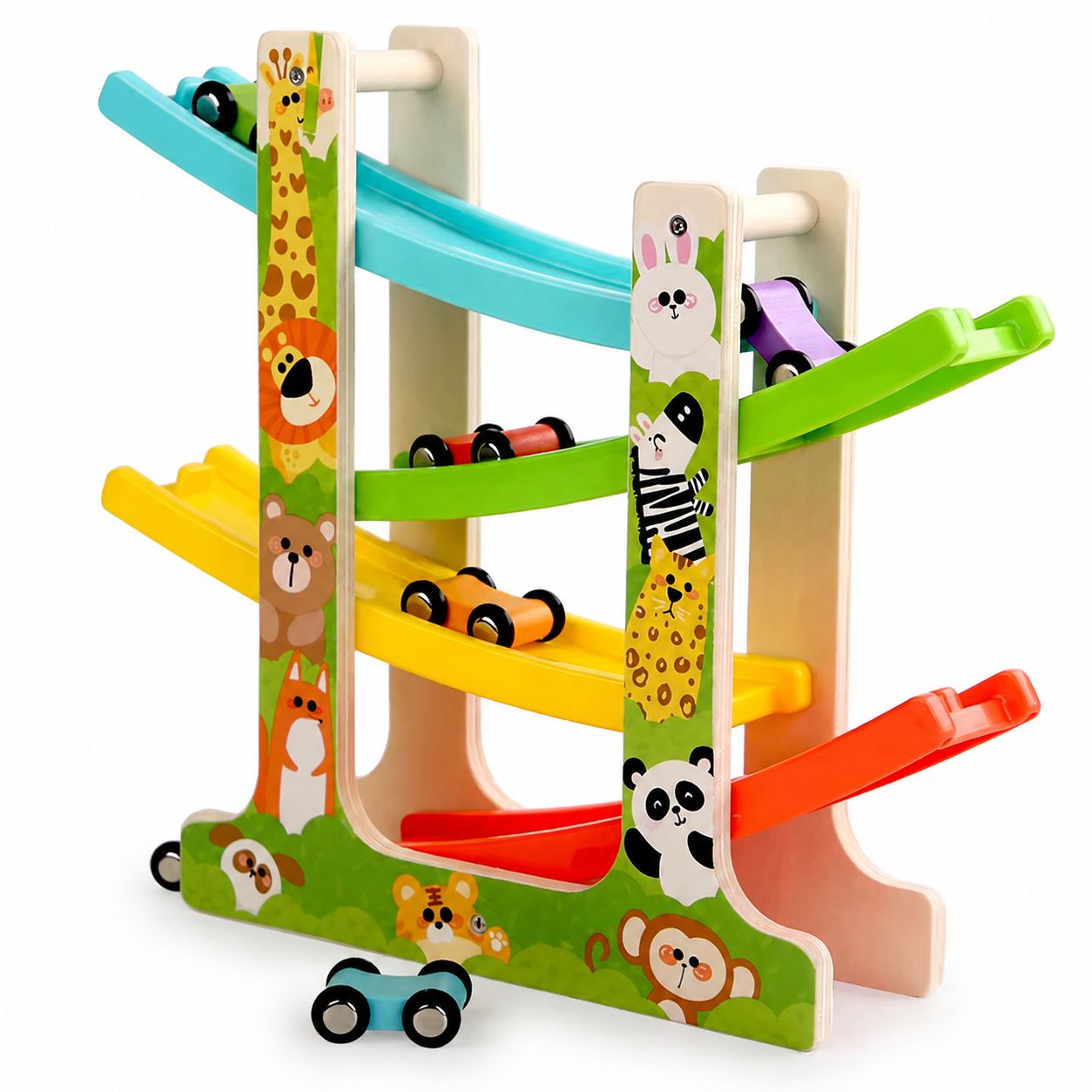 لعبة مضمار سيارات خشبي| Wooden Car Racing Track Toy لعبة مضمار سيارات خشبي| Wooden Car Racing Track Toy