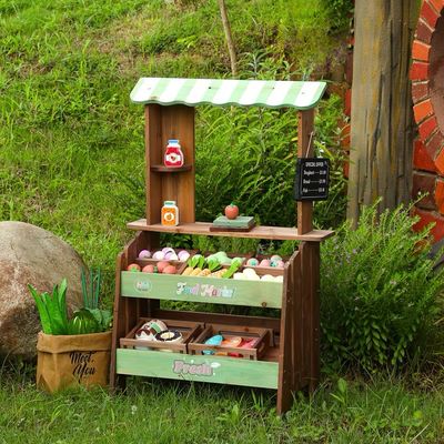 متجر خشبي متكامل خارجي | outdoor wooden market 