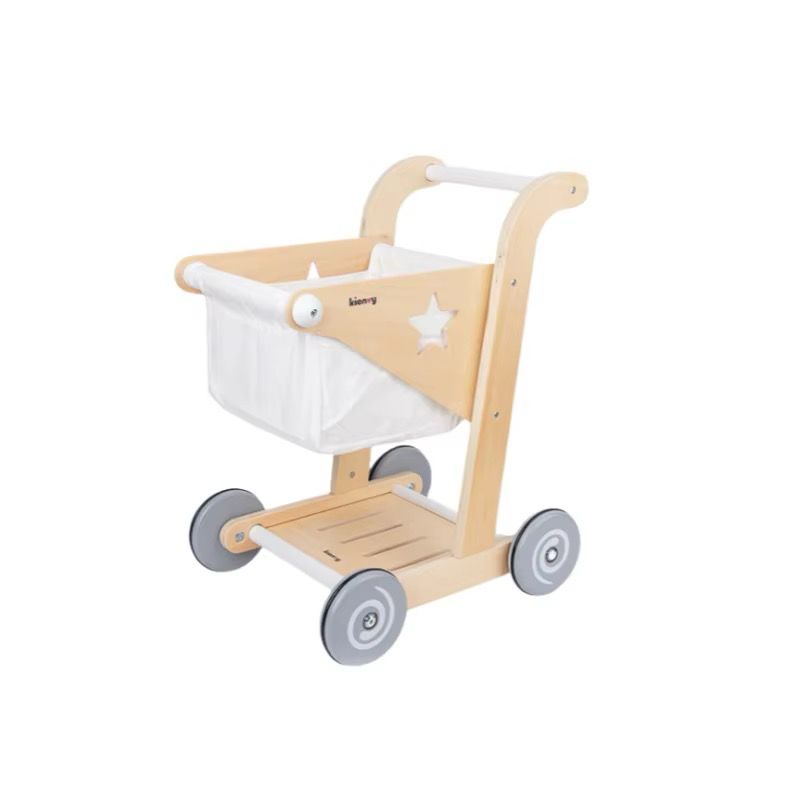 عربة تسوق خشبية | Wooden Shopping Cart