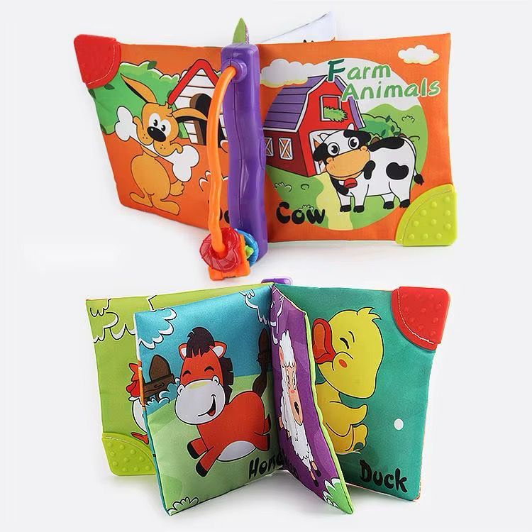 Baby Cloth Book ( farm animals )| كتاب قماشي للرضع (حيوانات المزرعة)