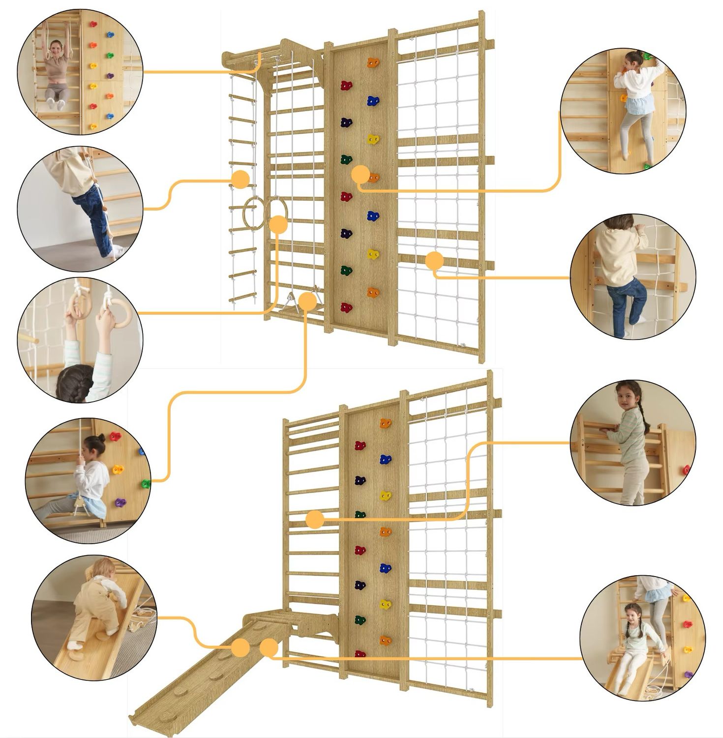 لعبة تسلق خشبية جدار التسلق الخشبي المتكامل wooden claiming frame A2,B2 9 IN 1 لعبة تسلق خشبية جدار التسلق الخشبي المتكامل wooden claiming frame A2,B2 9 IN 1