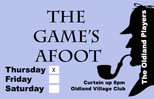 The Game's Afoot - Thursday November 28th