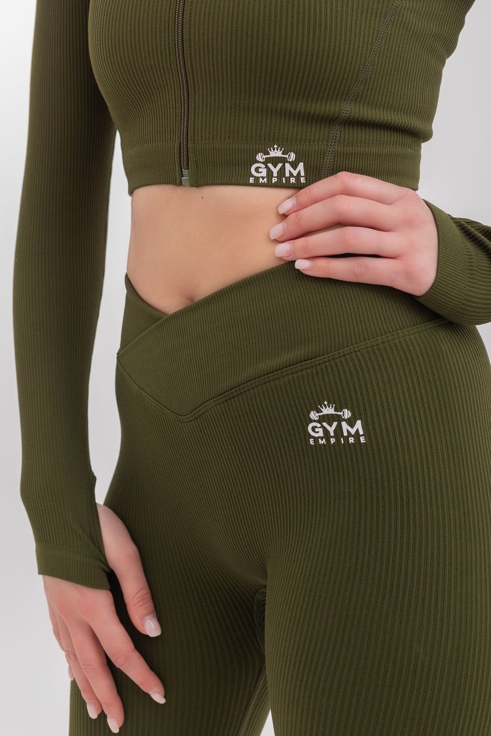 Empire Glamor Collection FlexiRib Leggings GREEN Supersoft FlexiRib fabric (Elastane)