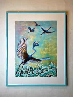 Original Painting &quot;Heron Heroes&quot; - set yourself free!