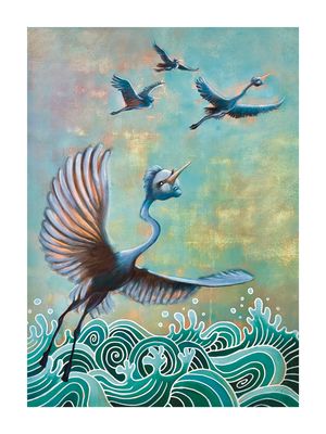 Original Painting &quot;Heron Heroes&quot; - set yourself free!