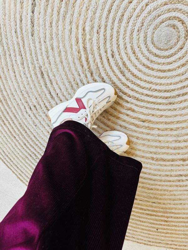 Nina Sneakers Wine Red