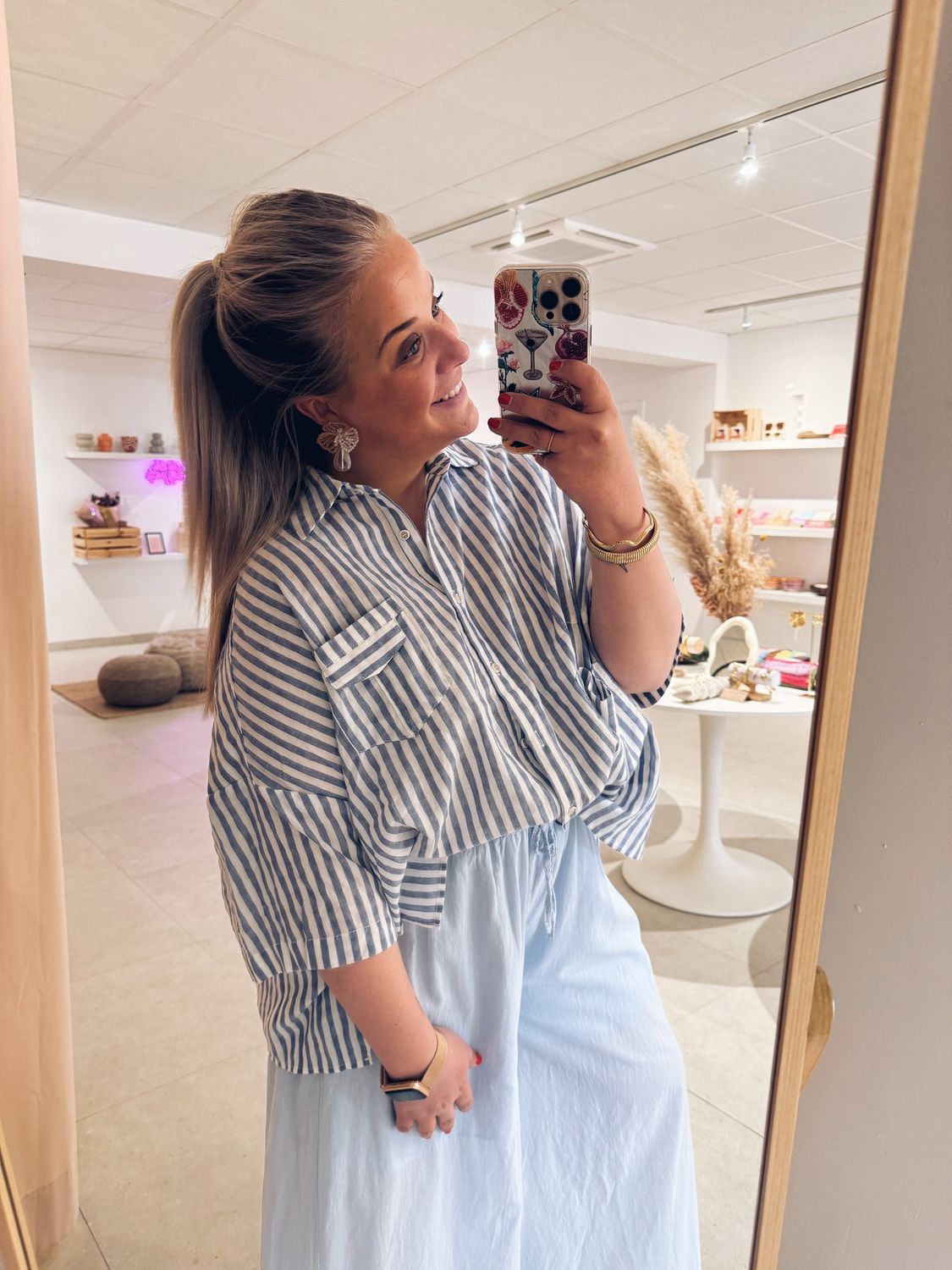 Gina Hemd Blauw