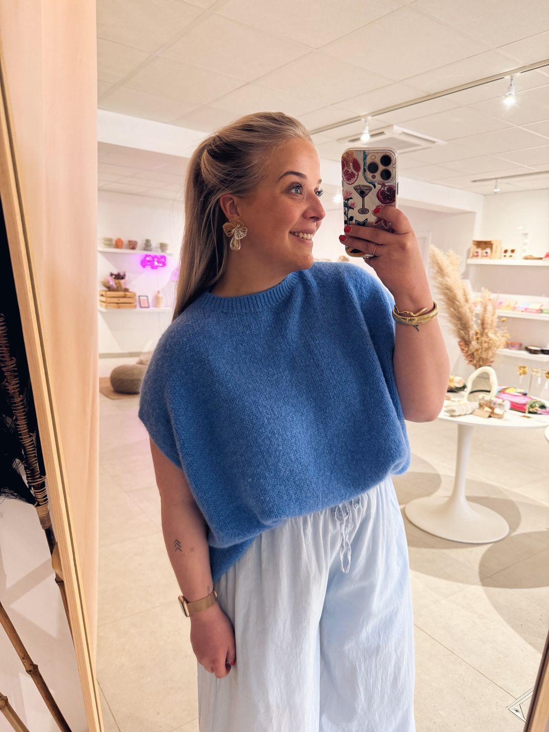 Sophie Knit Jeansblauw