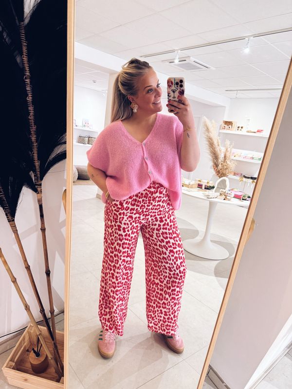 Seline Leo Pantalon Rood/Roze