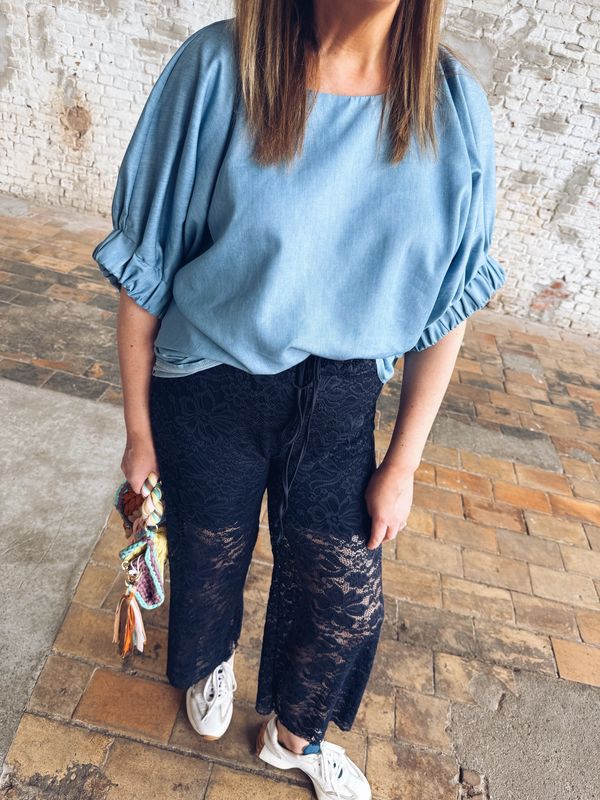 Tracy Lace Pantalon Marineblauw