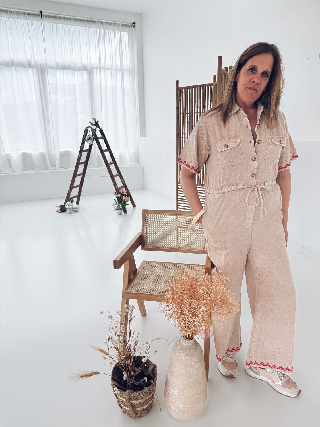 Rina Jumpsuit Beige