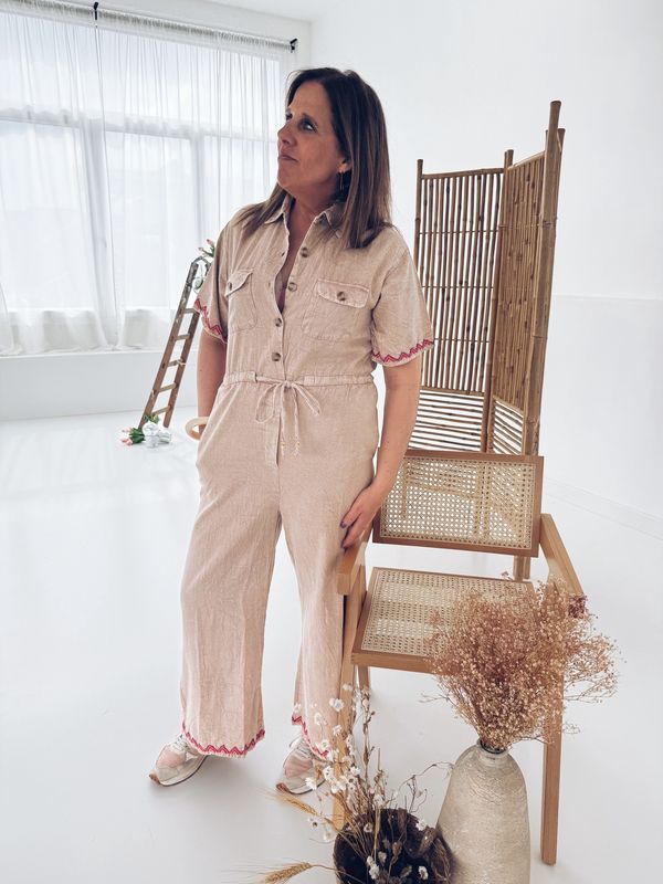 Rina Jumpsuit Beige