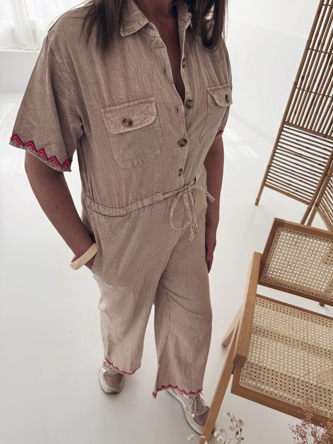 Rina Jumpsuit Beige