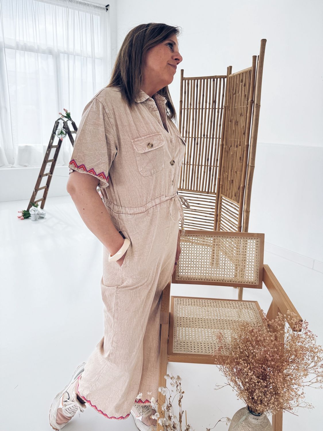 Rina Jumpsuit Beige