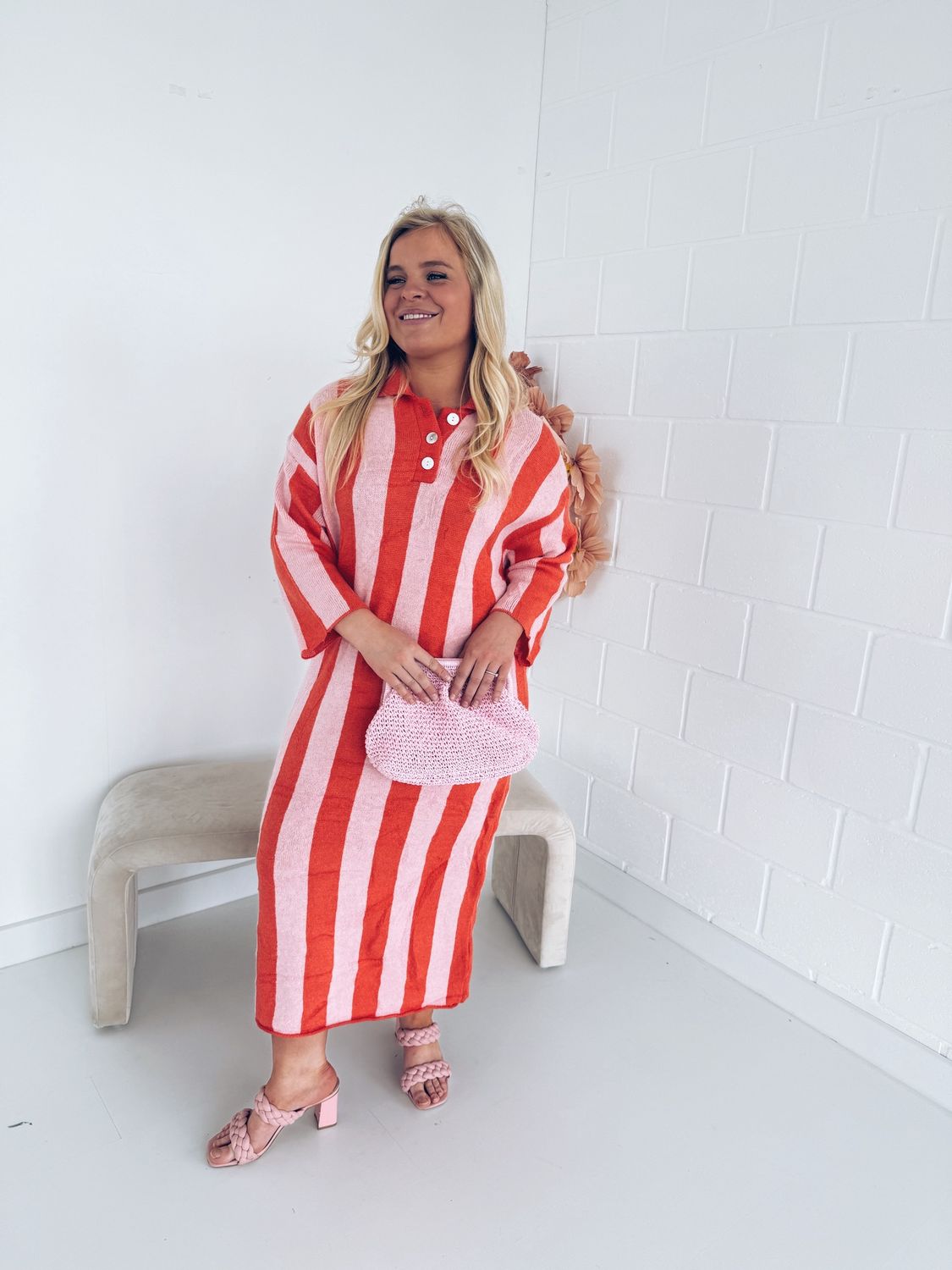 Emma Dress Oranje/Rose