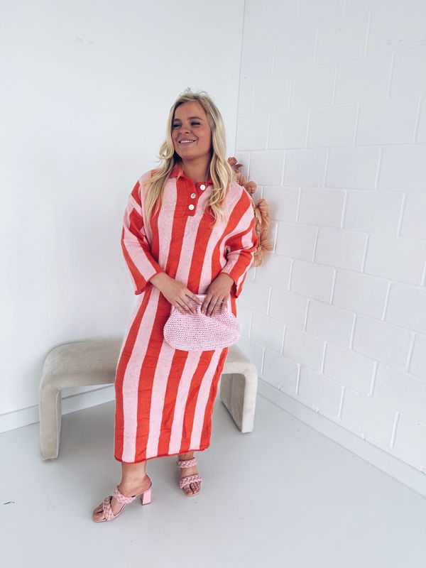 Emma Dress Oranje/Rose