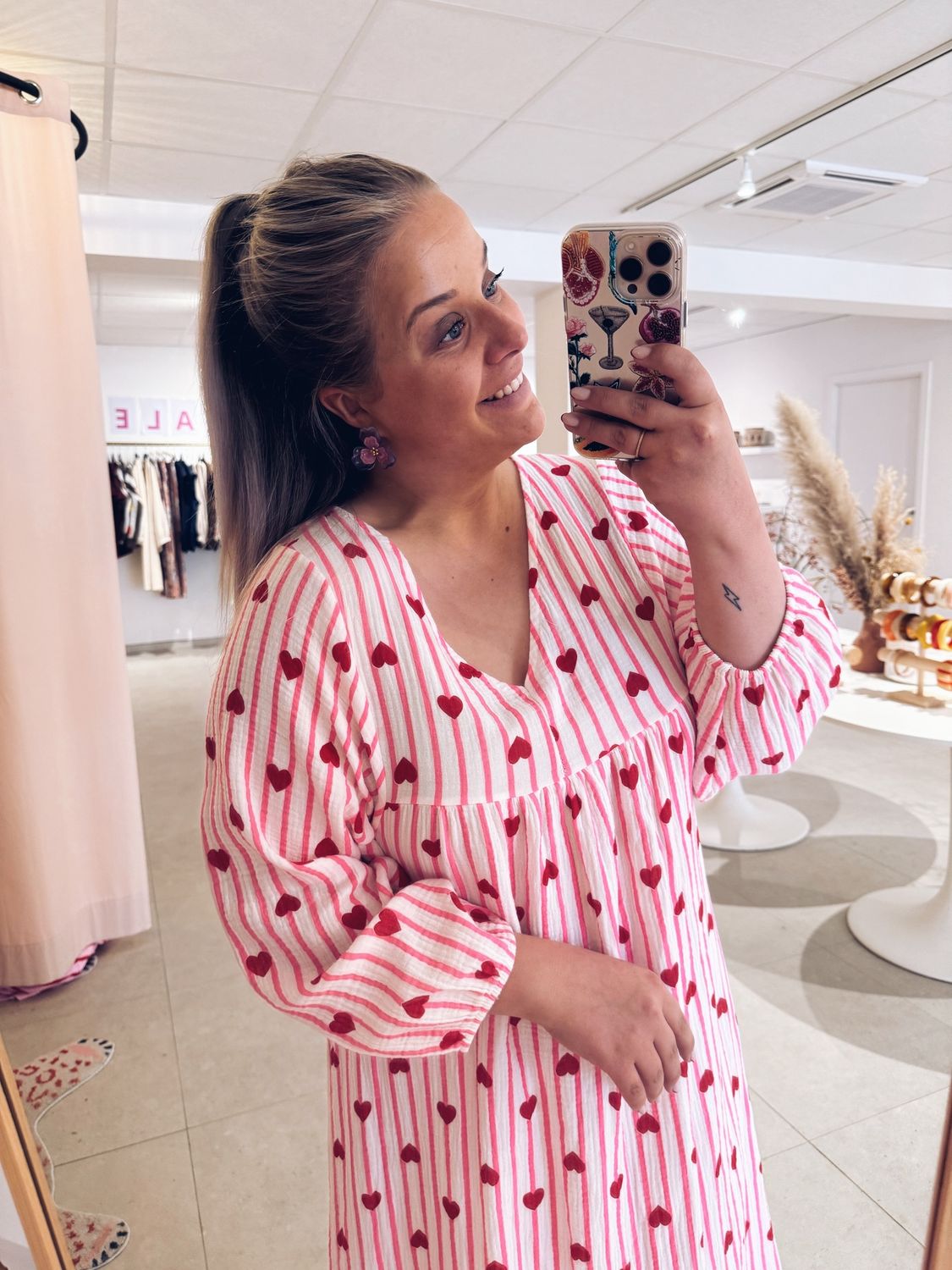 Lidia Dress Roze/Rood