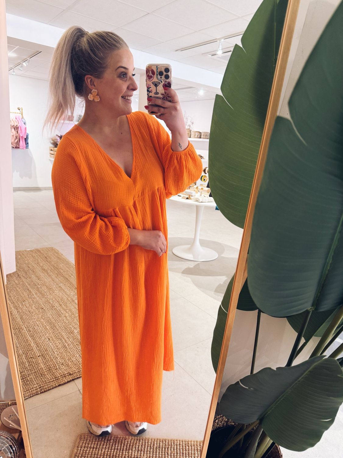 Cyril Tetra Jurk Oranje