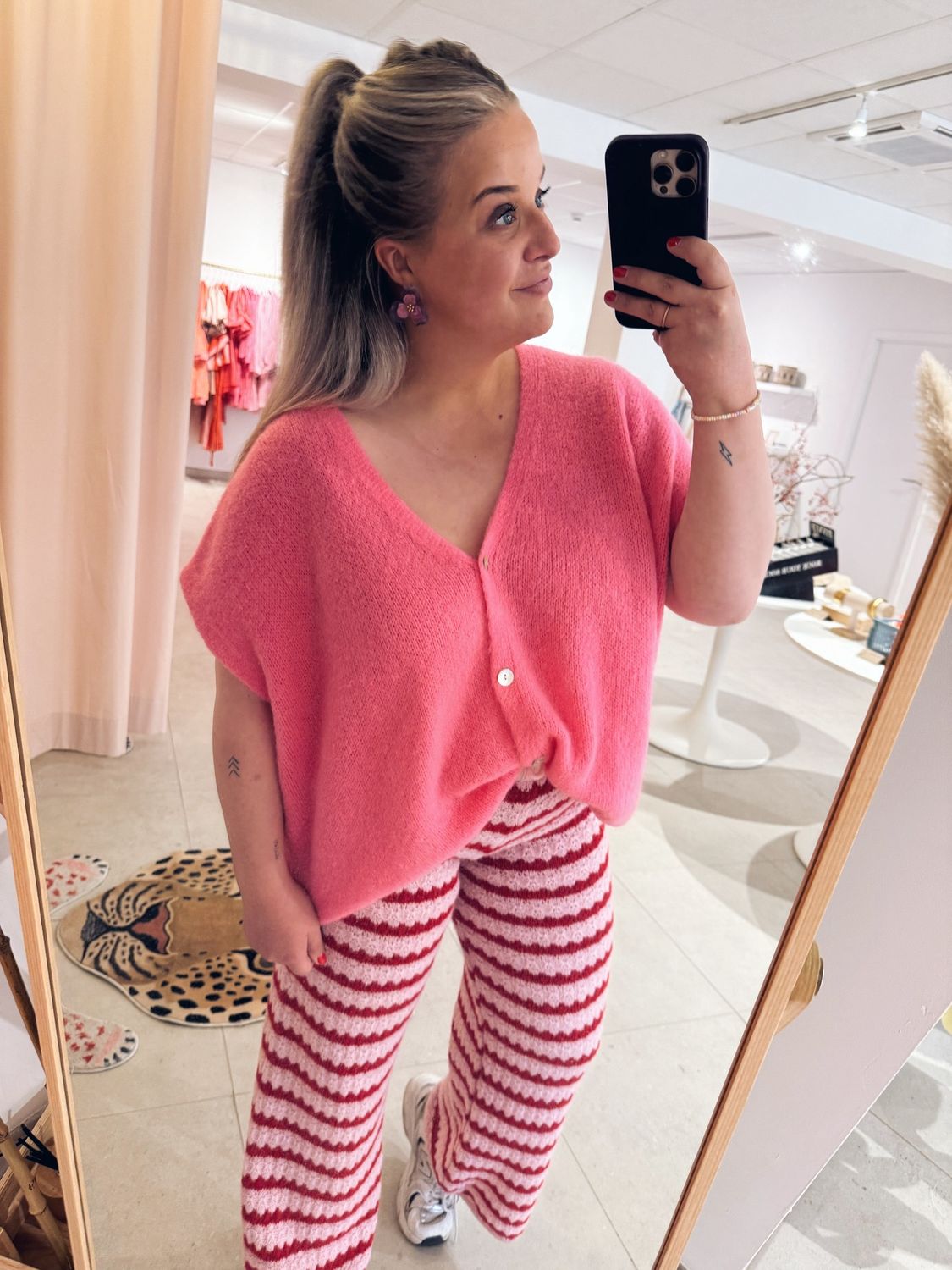 Aurelie Pantalon Roze/Rood