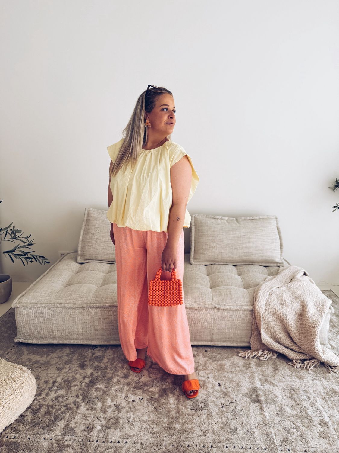 Ella Pantalon Leopard Oranje