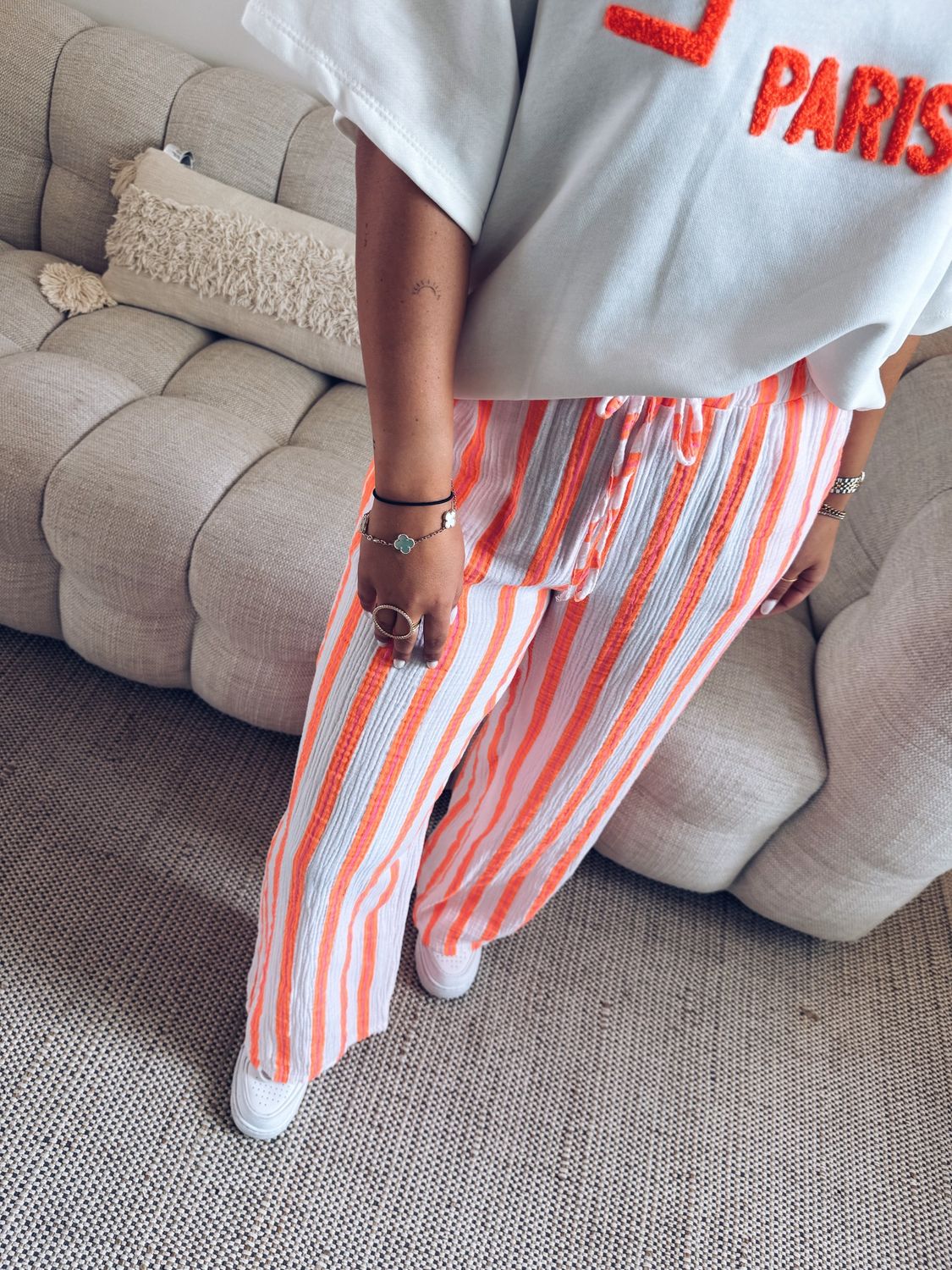 Margaux Pantalon Oranje/Roze