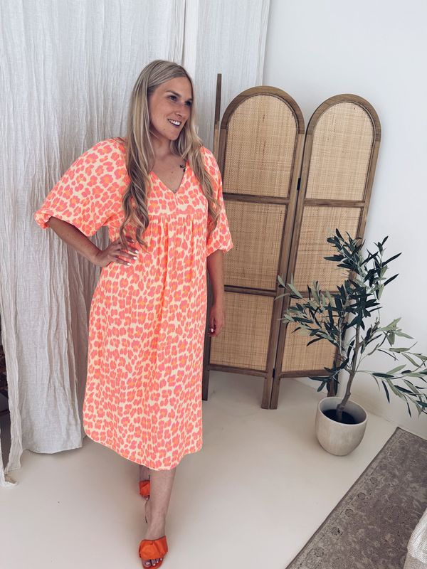 Céleste Jurk Leopard Botergeel