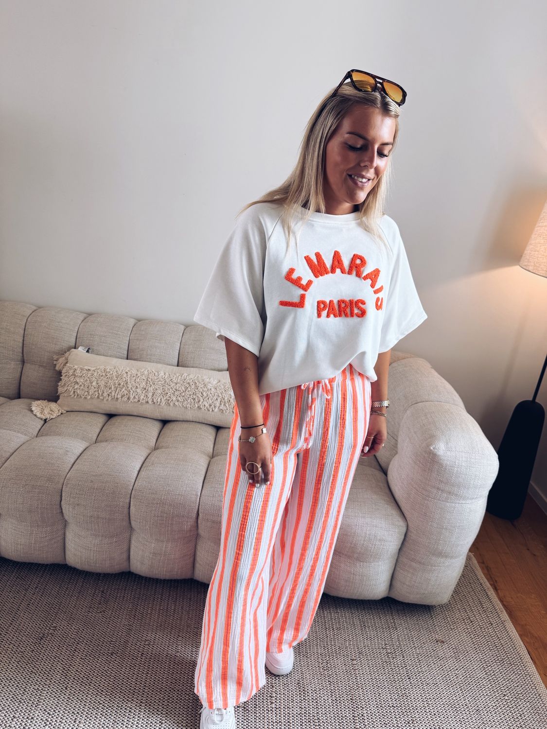 Margaux Pantalon Oranje/Roze