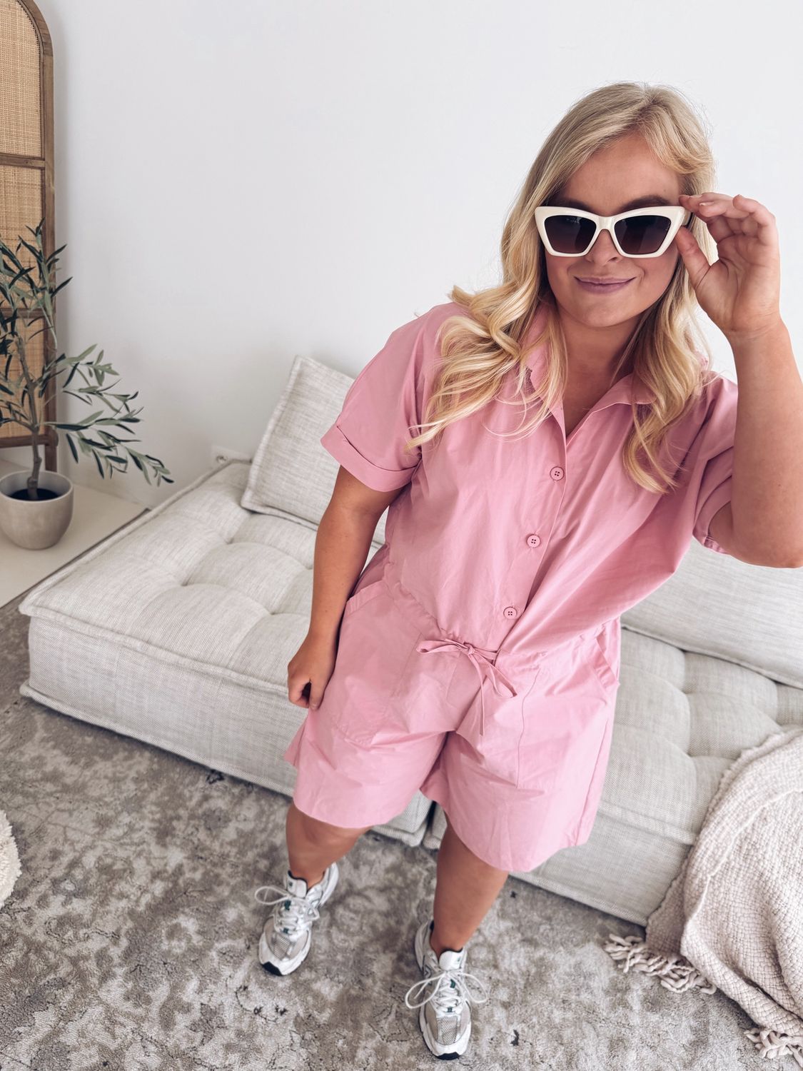Popeline Playsuit Rose