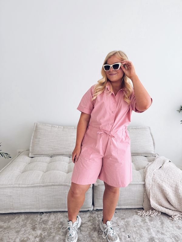 Popeline Playsuit Rose