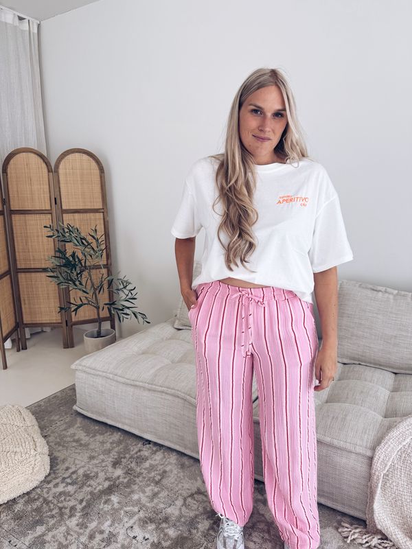 Margaux Pantalon Roze/Rood
