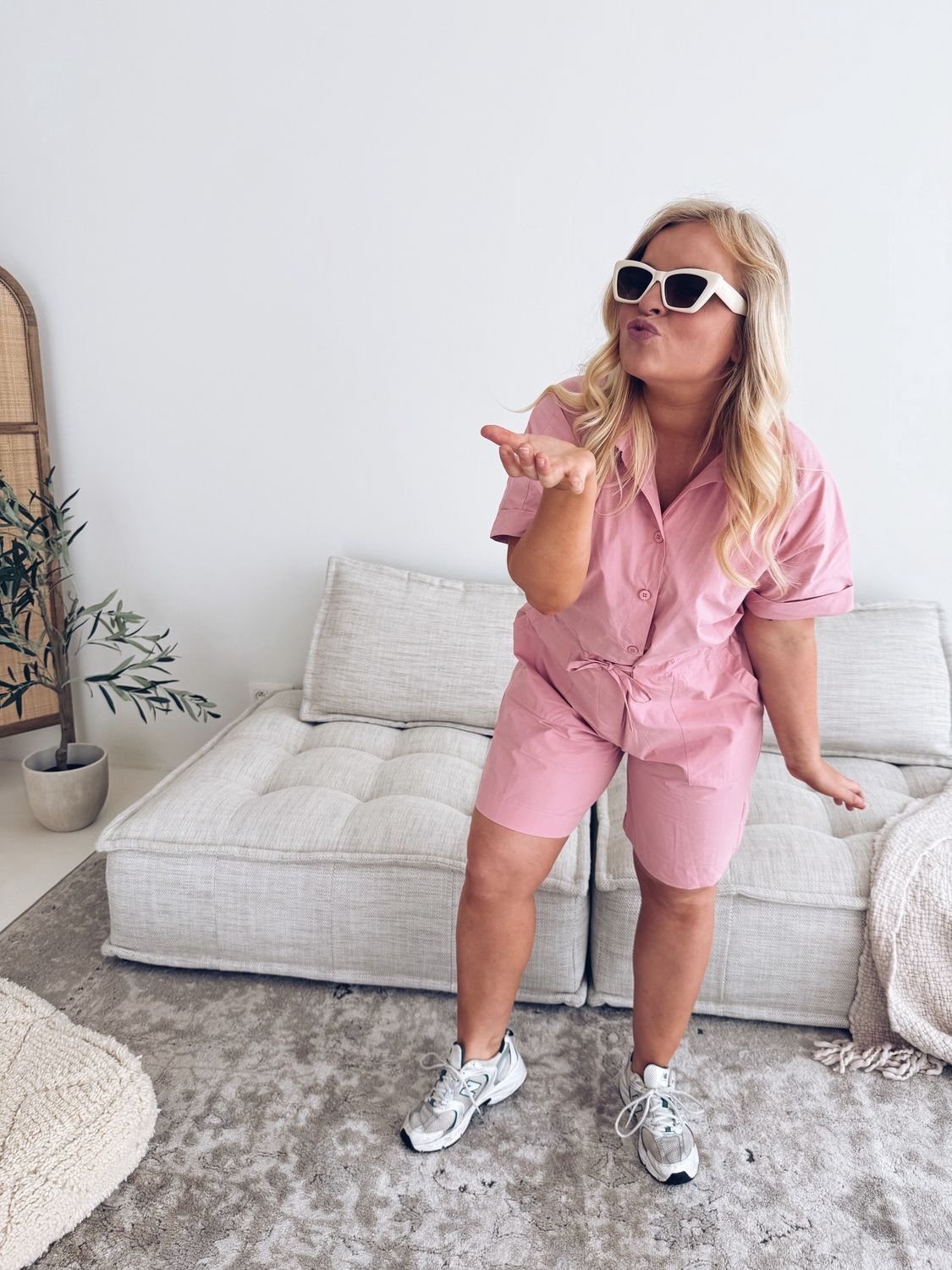 Popeline Playsuit Rose