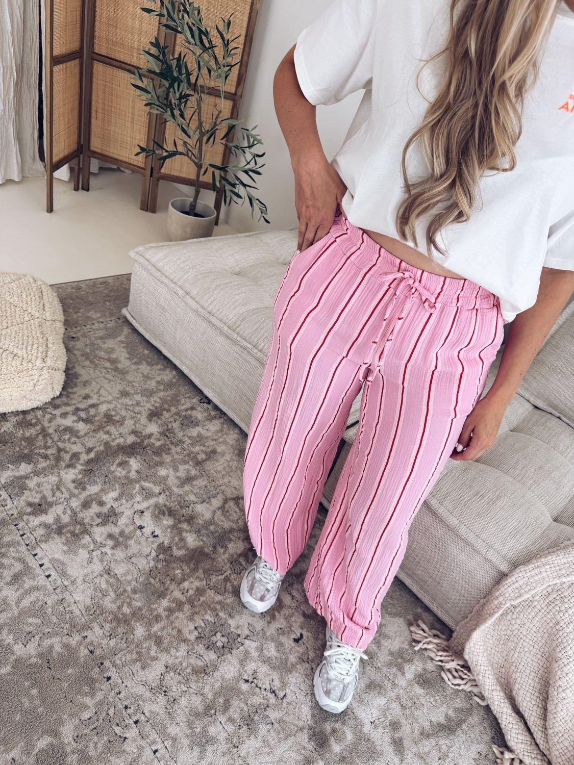 Margaux Pantalon Roze/Rood