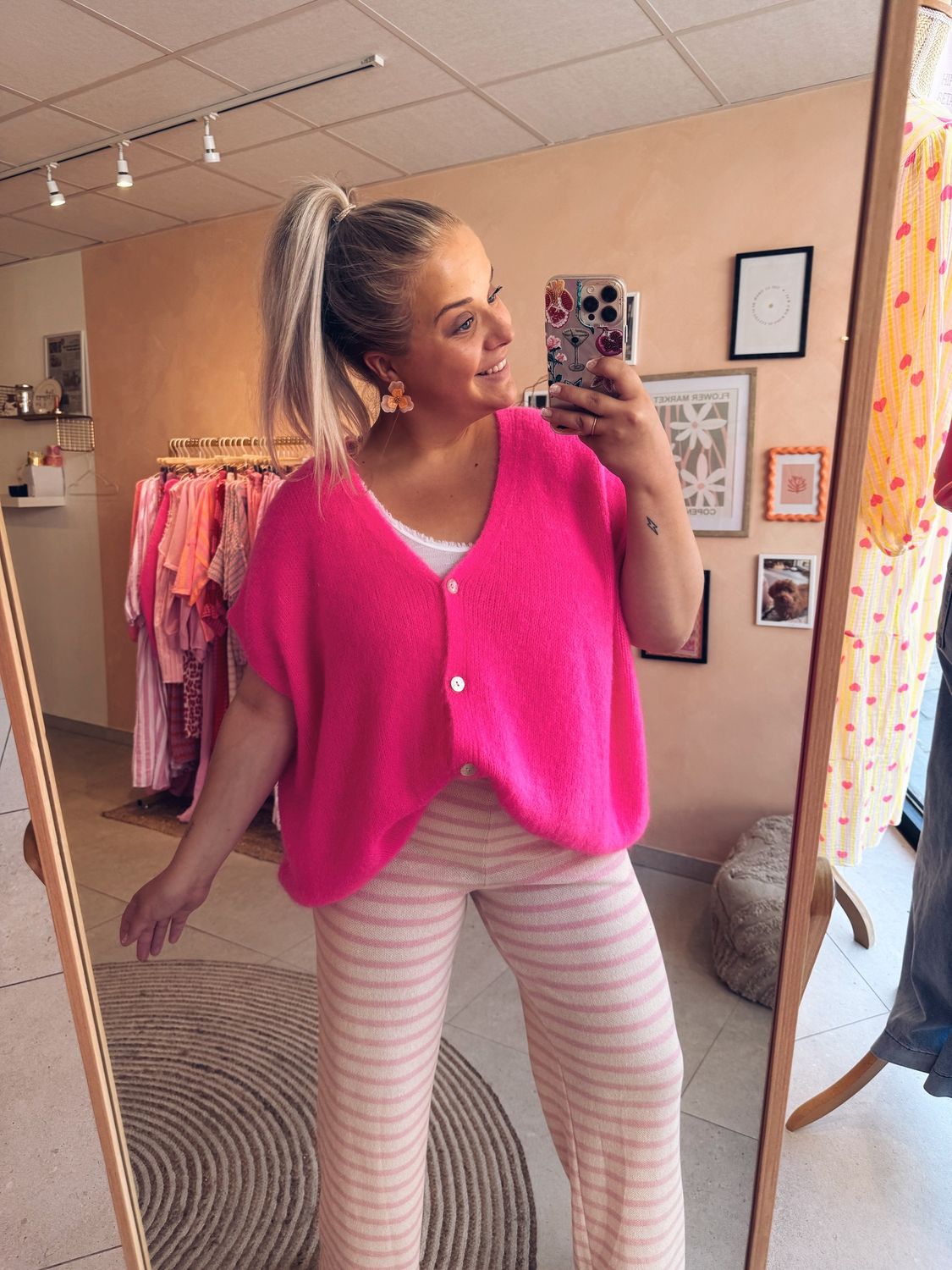 Maline Knit Fuchsia Fluo