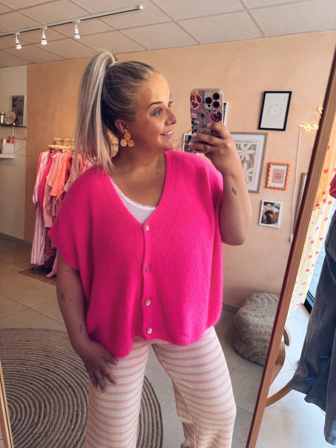 Maline Knit Fuchsia Fluo