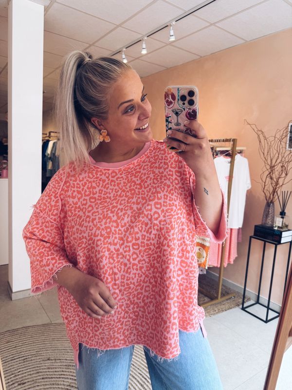 Mali Top Leopard Oranje